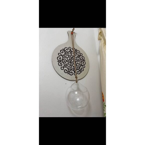 Set of Vintage Inspired Hanging Glass Bubble Planters  Globe Wall/Window Planter - Picture 3 of 6